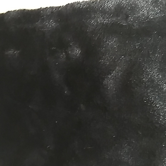 European black vegan suede and fur leg warmers - Picture 10 of 11